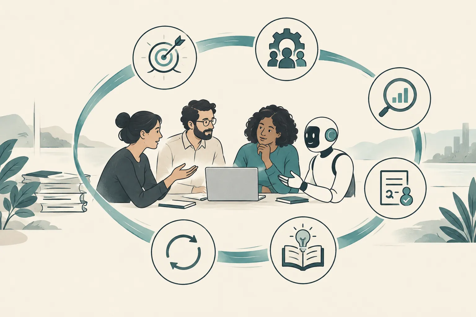 Illustration for The Loop: A Human Practice for the Agentic Era